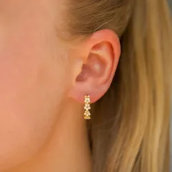 14,5 mm päivänkakkara rengaskorvakorut  kullattua hopeaa - Majse