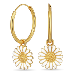 18 mm päivänkakkara rengas  kullattua hopeaa - Matilda