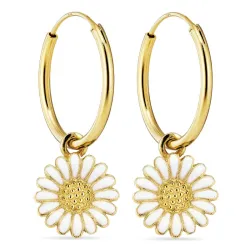 18 mm päivänkakkara rengas  kullattua hopeaa - Matilda