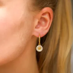 18 mm päivänkakkara rengas  kullattua hopeaa - Matilda