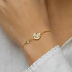 päivänkakkara zirkoni rannekoru kullattua hopeaa - Marie