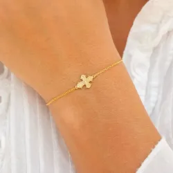 10 x 8,5 mm dagmarristi rannekoru kullattua hopeaa - Amoré