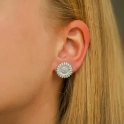 14,5 mm päivänkakkara nappikorvakorut  hopea - Matilda