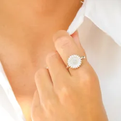 päivänkakkara sormus hopea - Matilda