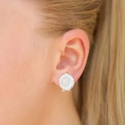 13,5  mm päivänkakkara klipsikorvakorut  hopea - Marie