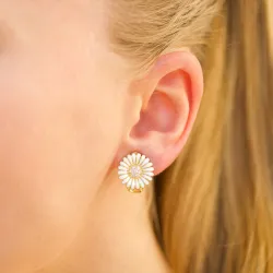 14 mm päivänkakkara korvarenkaat  kullattu hopea - Matilda