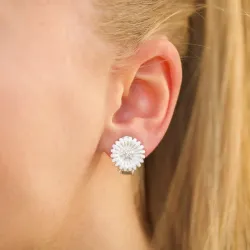 14 mm päivänkakkara korvarenkaat  hopea - Matilda