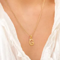 g-kirjain riipus  kullattua hopeaa