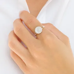 11 mm päivänkakkara sormus hopea - Marie