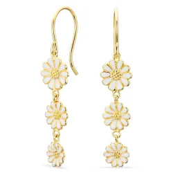 päivänkakkara korvarenkaat  kullattu hopea