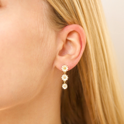 päivänkakkara korvarenkaat  kullattu hopea - Maggie