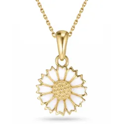 11 mm päivänkakkara kaulaketju, jossa on riipus kullattua hopeaa - Marie