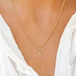 l-kirjain riipus  8 karaatin kultaa - My Letter