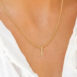 i-kirjain riipus  8 karaatin kultaa - My Letter