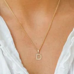 d-kirjain riipus  8 karaatin kultaa - My Letter