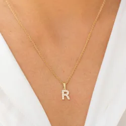 r-kirjain riipus  8 karaatin kultaa - My Letter