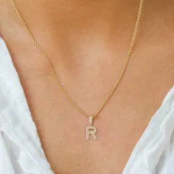 r-kirjain riipus  8 karaatin kultaa - My Letter