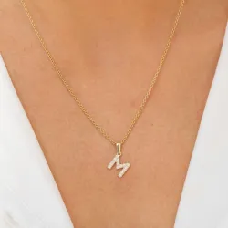 m-kirjain riipus  8 karaatin kultaa - My Letter