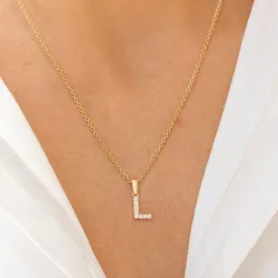 l-kirjain riipus  8 karaatin kultaa - My Letter