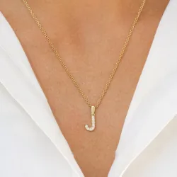 j-kirjain riipus  8 karaatin kultaa - My Letter