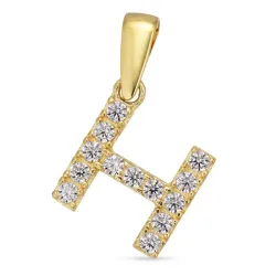 h-kirjain riipus  8 karaatin kultaa - My Letter