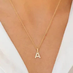 a-kirjain riipus  8 karaatin kultaa - My Letter