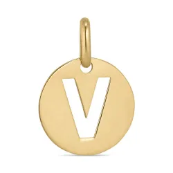 v-kirjain riipus  8 karaatin kultaa - My Letter