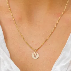 v-kirjain riipus  8 karaatin kultaa - My Letter