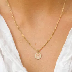 h-kirjain riipus  8 karaatin kultaa - My Letter