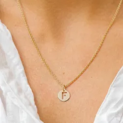 f-kirjain riipus  8 karaatin kultaa - My Letter