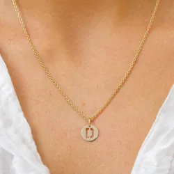 d-kirjain riipus  8 karaatin kultaa - My Letter