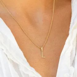 l-kirjain riipus  8 karaatin kultaa - My Letter