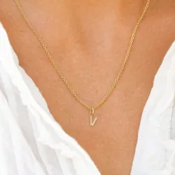 v-kirjain riipus  8 karaatin kultaa - My Letter