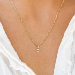p-kirjain riipus  8 karaatin kultaa - My Letter