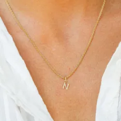 n-kirjain riipus  8 karaatin kultaa - My Letter