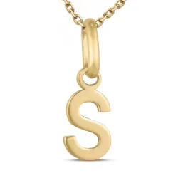 s-kirjain kaulaketju kullattua hopeaa riipus 8 karaatin kultaa - My Letter