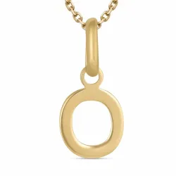 o-kirjain kaulaketju kullattua hopeaa riipus 8 karaatin kultaa - My Letter