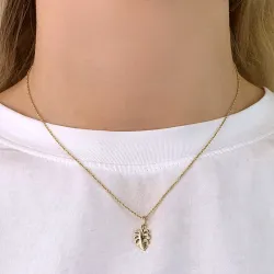 lehti riipus  9 karaatin kultaa - Gold Collection