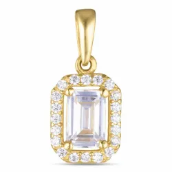 neliskulmainen zirkoni riipus  9 karaatin kultaa - Gold Collection