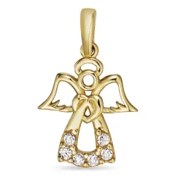 enkeli zirkoni riipus  9 karaatin kultaa - Gold Collection