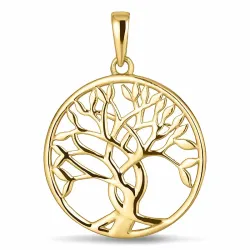 pyöreä elämänpuu riipus  8 karaatin kultaa