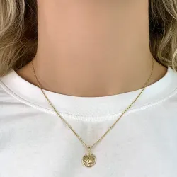 12 mm elämänpuu riipus  8 karaatin kultaa - Gold Collection