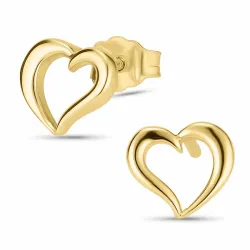 sydän korvarenkaat 8 karaatin kultaa - Gold Collection