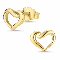sydän nappikorvakorut 8 karaatin kultaa - Gold Collection