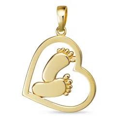 sydän jalat riipus  8 karaatin kultaa - Gold Collection