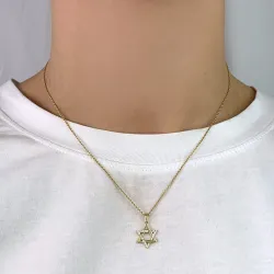 daavidin tähti zirkoni riipus  8 karaatin kultaa - Gold Collection