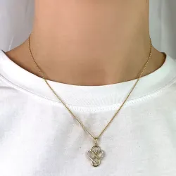 sydän ääretön-merkki zirkoni riipus  8 karaatin kultaa - Gold Collection