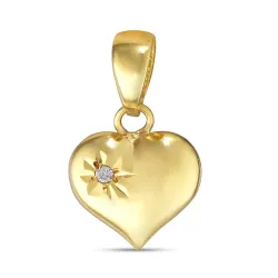 sydän zirkoni riipus  9 karaatin kultaa - Amoré