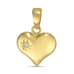 10 x 9 mm sydän riipus  9 karaatin kultaa - Amoré