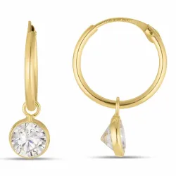 12 mm rengas 9 karaatin kultaa kanssa zirkoni - Gold Collection